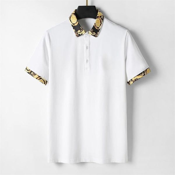 2023 new short-sleeved polo shirt with lapel t-shirt men's trend printed casual with solid color cotton half-sleeved handsome shirtm-xx, White;black
2023 new short-sleeved polo shirt with lapel t-shirt men's trend printed casual with solid color cotton half-sleeved handsome shirtm-xx, White;black