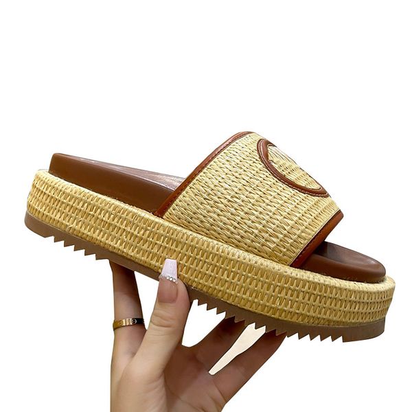 classic womens platform heels 5.5cm sandals slip on slippers ladies designer braided slides non-slip rubber sole printing letter mules flip, Black
classic womens platform heels 5.5cm sandals slip on slippers ladies designer braided slides non-slip rubber sole printing letter mules flip, Black