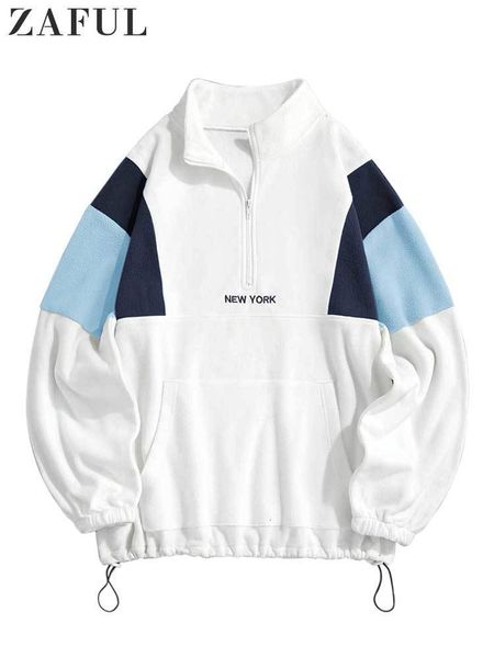 men s hoodies sweatshirts hoodie for men fluffy polar fleece york embroidery turtleneck pullover color block zipper sweats 230721, Black
men s hoodies sweatshirts hoodie for men fluffy polar fleece york embroidery turtleneck pullover color block zipper sweats 230721, Black