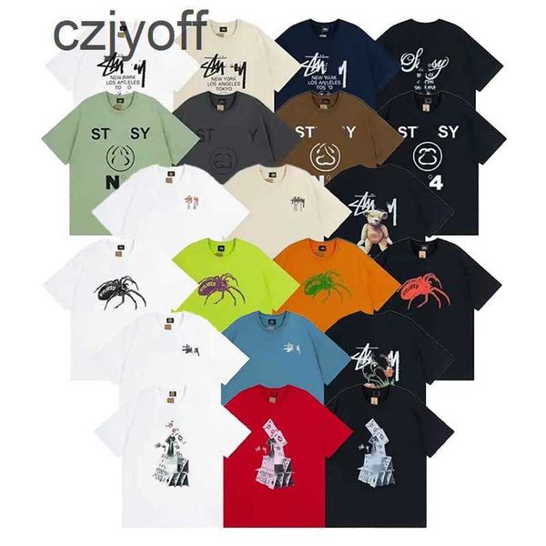 men's t-shirts 23ss designer luxury fashion brand classic mens and womens t shirt dice pattern printed alphabet summer high street tren, White;black