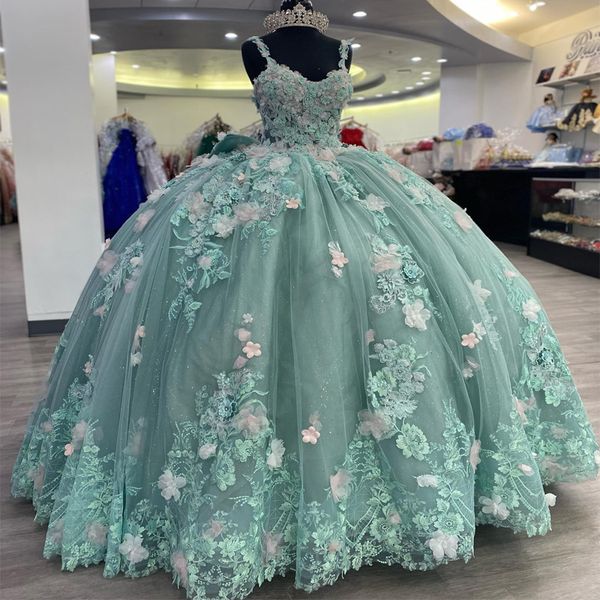 mint green shiny quinceanera dress lace applique 3dflower ball gown fluffy sweet 16 princess party prom robes de soiree, Blue;red
mint green shiny quinceanera dress lace applique 3dflower ball gown fluffy sweet 16 princess party prom robes de soiree, Blue;red