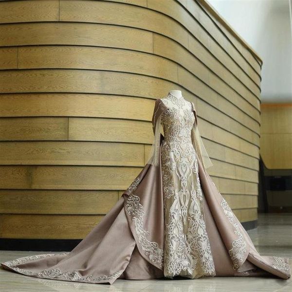 noble lace ball gown wedding dresses high neck long sleeves bridal gowns cathedral train satin covered buttons back robes de marie2555, White
noble lace ball gown wedding dresses high neck long sleeves bridal gowns cathedral train satin covered buttons back robes de marie2555, White