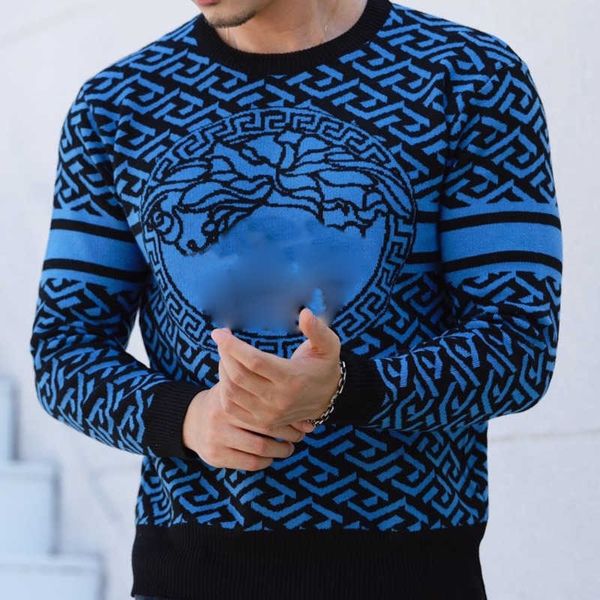 high version wool sweater mens knitted sweaters medusa jacquard sweatshirt designer round neck long sleeve t shirt pullover coat knit shirt, White;black
high version wool sweater mens knitted sweaters medusa jacquard sweatshirt designer round neck long sleeve t shirt pullover coat knit shirt, White;black