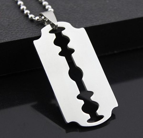 2022 titanium steel fashion razor blades pendant necklaces punk rock men jewelry cool shaver necklace for party gift3919588, Silver
2022 titanium steel fashion razor blades pendant necklaces punk rock men jewelry cool shaver necklace for party gift3919588, Silver