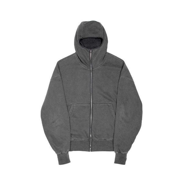 high street ninja zipper cardigan hooded sweater men's vibe feng shui washed old solid coat, Black
high street ninja zipper cardigan hooded sweater men's vibe feng shui washed old solid coat, Black