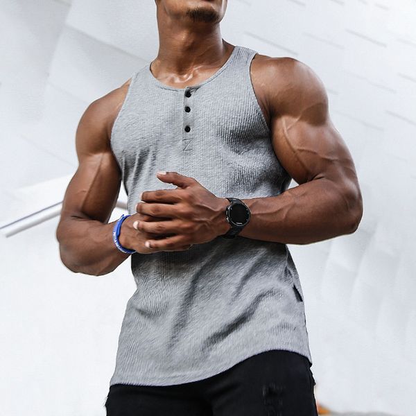 men tank summer gym shirt street sleeveless t shirts for men workout fitness singlets sport vest clothing 230721, White;black
men tank summer gym shirt street sleeveless t shirts for men workout fitness singlets sport vest clothing 230721, White;black