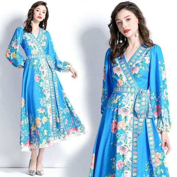 womens dress spring and summer resort wrapped body lantern sleeves long print, Black;gray
womens dress spring and summer resort wrapped body lantern sleeves long print, Black;gray