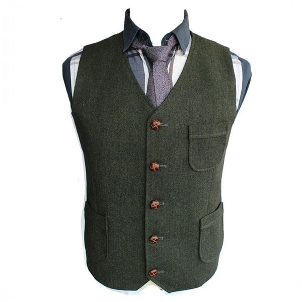 2019 dark green groom vests country wedding wool herringbone tweed vest slim fit men's suit vest dress coat dress waistcoat f220k, Black
2019 dark green groom vests country wedding wool herringbone tweed vest slim fit men's suit vest dress coat dress waistcoat f220k, Black