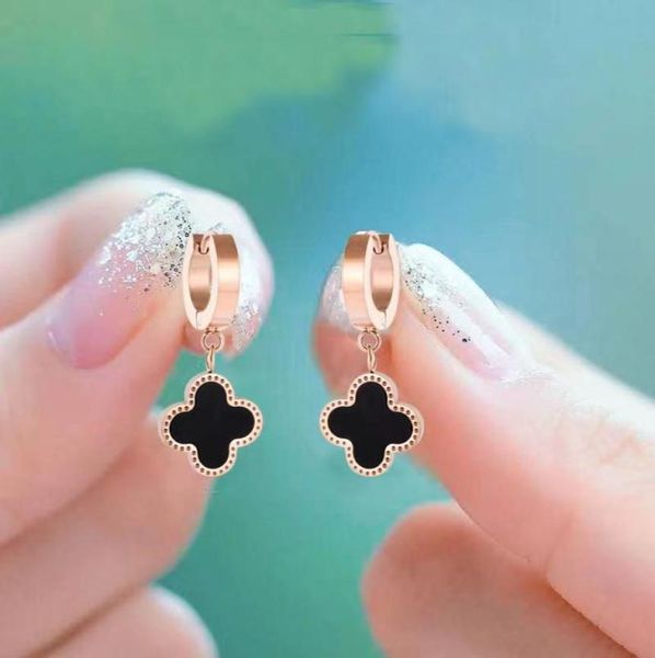 simple design clover charm earring rose gold titanium steel huggie earrings jewelry for women7190367, Golden
simple design clover charm earring rose gold titanium steel huggie earrings jewelry for women7190367, Golden
