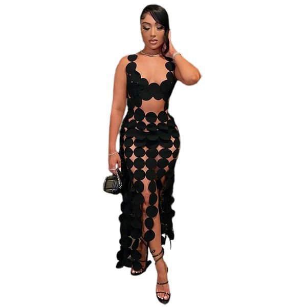 women dresses halter sleeveless hollow out bodycon dress summer long club party dress, White;black
women dresses halter sleeveless hollow out bodycon dress summer long club party dress, White;black