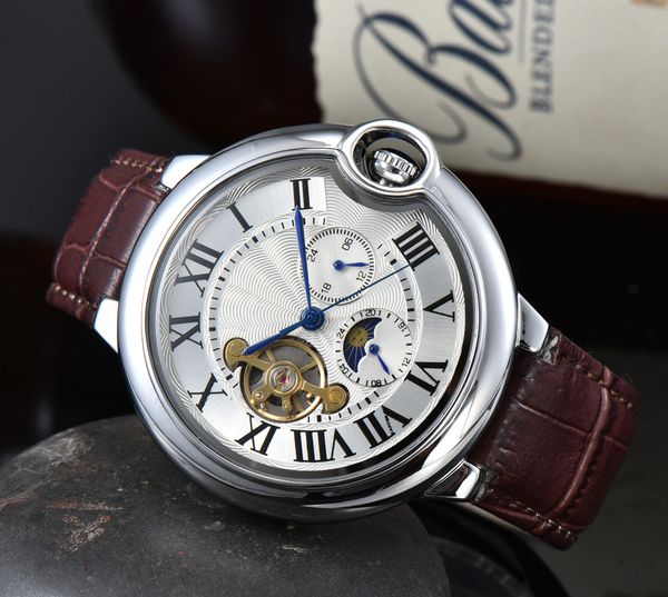 mens luxury brand designer watches fashion mechanical automatic watch leather daydate moon phase movement wristwatches for men father's, Slivery;brown
mens luxury brand designer watches fashion mechanical automatic watch leather daydate moon phase movement wristwatches for men father's, Slivery;brown