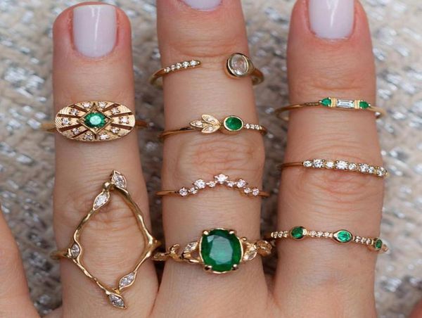 9 pcsset women vintage crystal geometric leaf gold joint ring set bohemian charm party wedding jewelry accessories lover gifts3757405, Silver
9 pcsset women vintage crystal geometric leaf gold joint ring set bohemian charm party wedding jewelry accessories lover gifts3757405, Silver