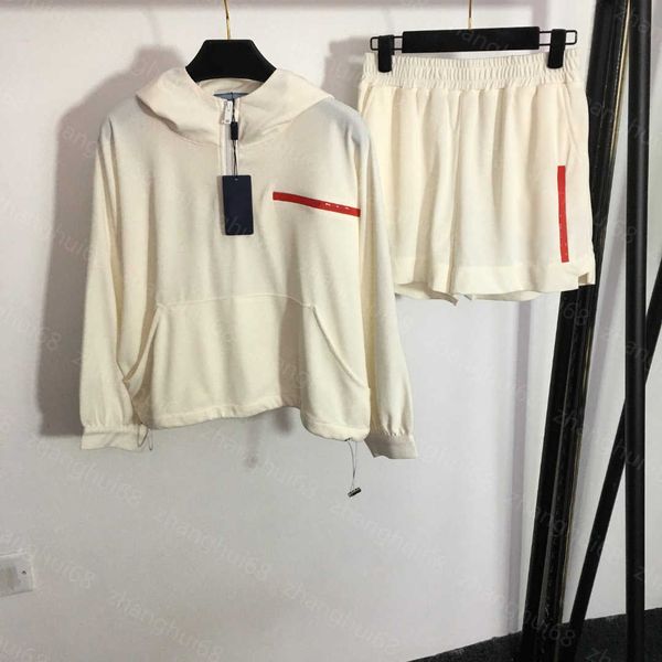 23ss womens designer clothing casual suit women pants sets red letter tape half zip long sleeved hoodie elastic waist casual shorts sets wom, White
23ss womens designer clothing casual suit women pants sets red letter tape half zip long sleeved hoodie elastic waist casual shorts sets wom, White