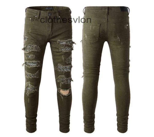 jeans man brand amirs designer mens 851 high street jean military fashion green hole personalized patch elastic slim7514117, Blue
jeans man brand amirs designer mens 851 high street jean military fashion green hole personalized patch elastic slim7514117, Blue