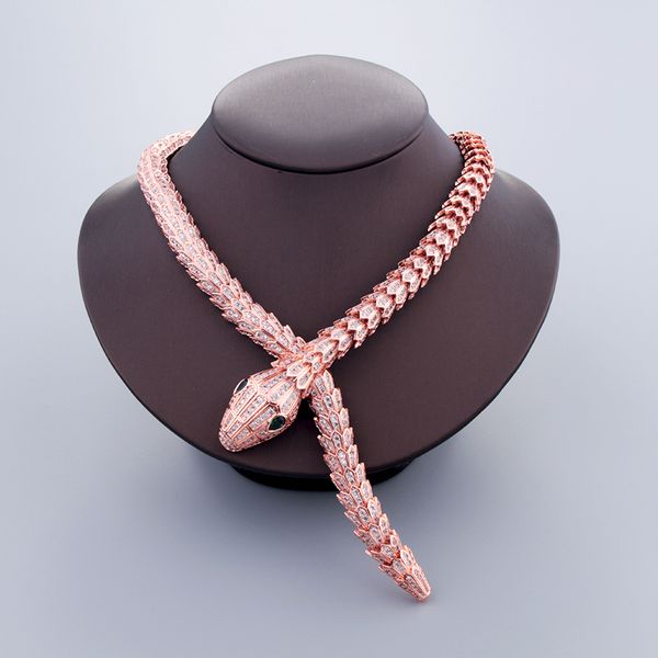 rose gold sliver big snake choker pendants long necklaces for women trendy set luxury designer men jewelry party christmas wedding gifts bir, Golden;silver
rose gold sliver big snake choker pendants long necklaces for women trendy set luxury designer men jewelry party christmas wedding gifts bir, Golden;silver