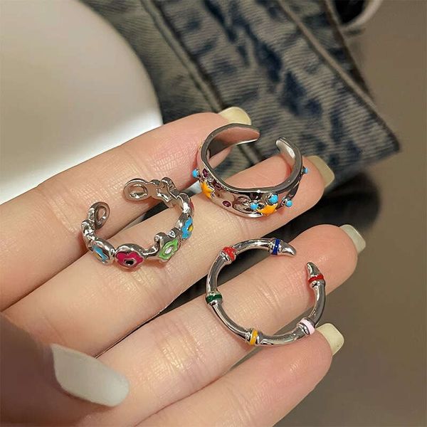 dopamine colorful flower opening advanced sense rainbow ring female minority design ring adjustable personalized light luxury, Silver
dopamine colorful flower opening advanced sense rainbow ring female minority design ring adjustable personalized light luxury, Silver