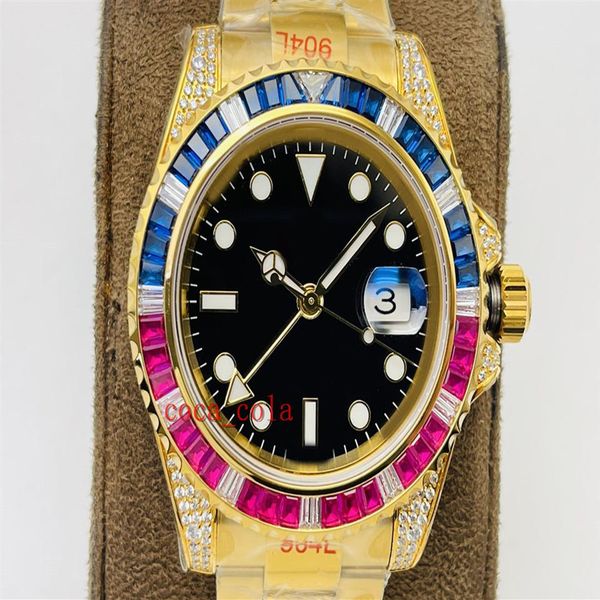 new factory brand mens watch super version 40mm gmt inlaid diamond ceramic jubilee bracelet watches movement mechanical automatic 1964, Slivery;brown
new factory brand mens watch super version 40mm gmt inlaid diamond ceramic jubilee bracelet watches movement mechanical automatic 1964, Slivery;brown