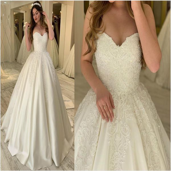 2020 arabic aso ebi simple lace beadeed wedding dresses sweetheart satin elegant bridal dresses wedding gowns zj207246b, White
2020 arabic aso ebi simple lace beadeed wedding dresses sweetheart satin elegant bridal dresses wedding gowns zj207246b, White