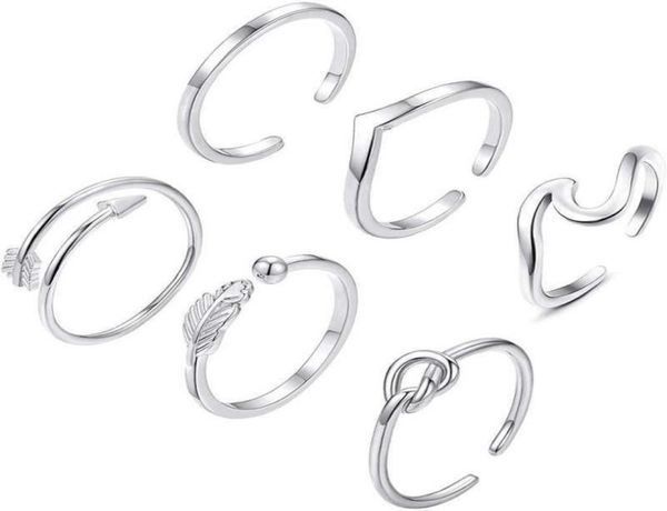 6pcs arrow knot wave rings for women adjustable stackable thumb open rings set summer vacation jewelry x071525336081906474, Slivery;golden
6pcs arrow knot wave rings for women adjustable stackable thumb open rings set summer vacation jewelry x071525336081906474, Slivery;golden