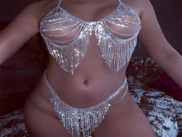 tassel crystal bralette set bikini body chain bra necklace for women underwear rhinestone body jewelry thong panties t2009469071, Silver
tassel crystal bralette set bikini body chain bra necklace for women underwear rhinestone body jewelry thong panties t2009469071, Silver