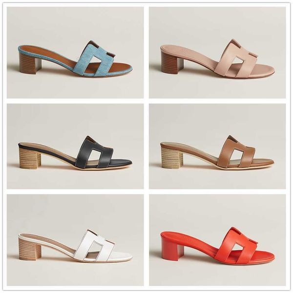 spring and summer new brand high heel sandals and slippers h large letter cowhide internal size 35-42 with box, Black 
spring and summer new brand high heel sandals and slippers h large letter cowhide internal size 35-42 with box, Black