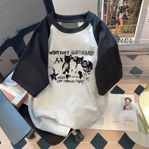 women's tshirt summer cotton kitten graphic t shirt american fashion y2k women loose and retro fresh personality harajuku kawaii clothe, White
women's tshirt summer cotton kitten graphic t shirt american fashion y2k women loose and retro fresh personality harajuku kawaii clothe, White