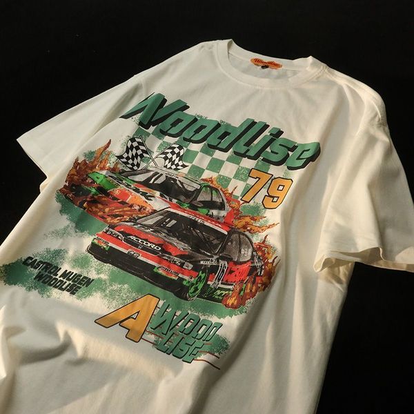 women's tshirt american retro brand racing print loose trend men and women tshirt short sleeved t shirt y2k clothes 230721, White
women's tshirt american retro brand racing print loose trend men and women tshirt short sleeved t shirt y2k clothes 230721, White