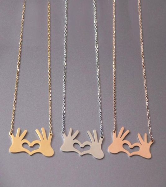 well designed origami palm heart pendants necklace love heart stainless steel charms chokers necklaces women girls kids loved gift1629467, Silver
well designed origami palm heart pendants necklace love heart stainless steel charms chokers necklaces women girls kids loved gift1629467, Silver