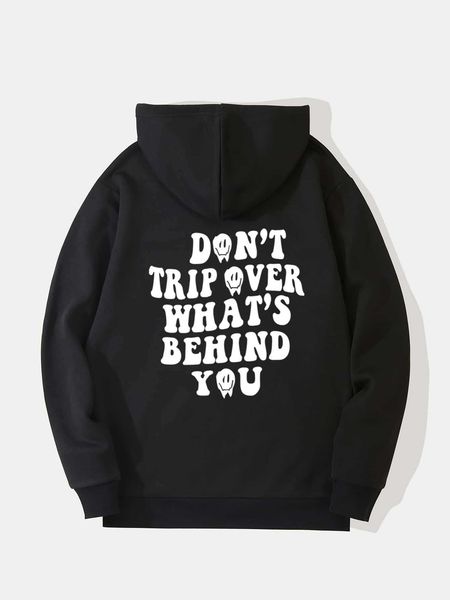 men 's fashion men cartoon slogan graphic kangaroo pocket lined drawstring hoodie, White;black
men 's fashion men cartoon slogan graphic kangaroo pocket lined drawstring hoodie, White;black