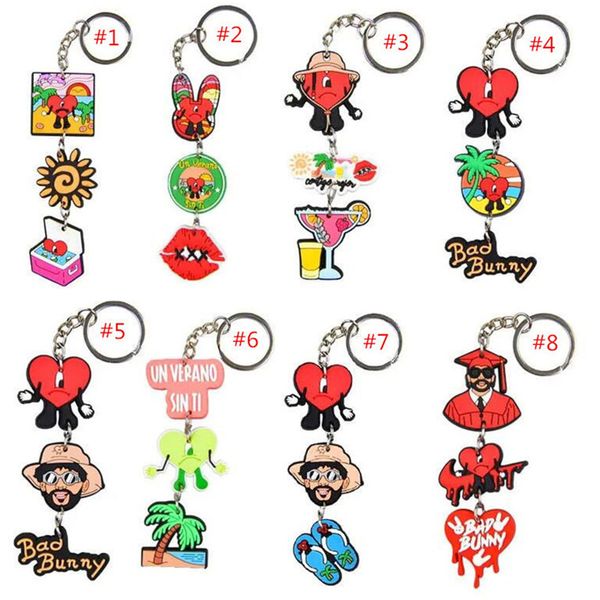 cartoon bad bunny keychain soft pvc bag pendant cute heart bunney slippers keyring fashion car key chain charms decoration favors, Blue
cartoon bad bunny keychain soft pvc bag pendant cute heart bunney slippers keyring fashion car key chain charms decoration favors, Blue