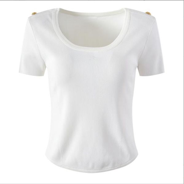 708 2023 summer runway summer brand same style sweater striped sleeve crew neck white fashion clothes womens yl, White;black
708 2023 summer runway summer brand same style sweater striped sleeve crew neck white fashion clothes womens yl, White;black