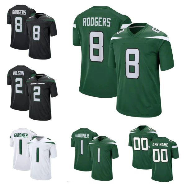 8 aaron rodgers ahmad sauce gardner custom football jerseys breece hall garrett wilson quinnen williams new yorks corey davis jetes allen la, Black;red
8 aaron rodgers ahmad sauce gardner custom football jerseys breece hall garrett wilson quinnen williams new yorks corey davis jetes allen la, Black;red