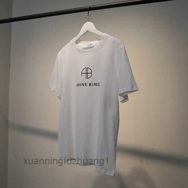 white short sleeve letter cotton tee bings e9bc