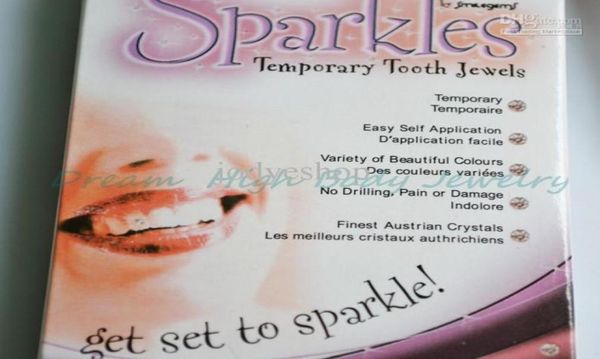 teeth jewelry temporary tooth jewels crystal diamond stone fashion female body jewelry 6boxl2678368, Black