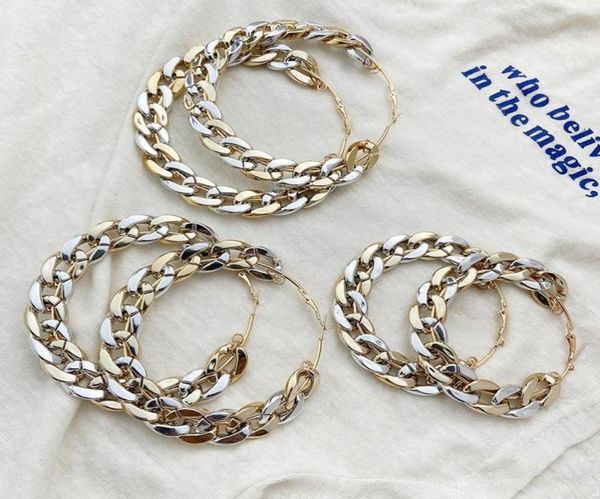 trendy club large thick chain circle earrings for women exaggerated geometric gold silver color hoop earings party jewelry gift 9914619, Golden;silver
trendy club large thick chain circle earrings for women exaggerated geometric gold silver color hoop earings party jewelry gift 9914619, Golden;silver