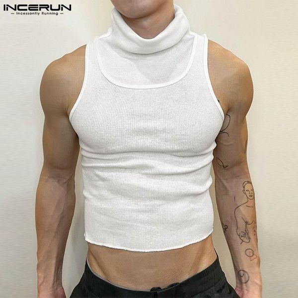 men tank 2023 men summer turtleneck sleeveless streetwear fashion male vests solid color fitness crop 5xl incerun 230721, White;black
men tank 2023 men summer turtleneck sleeveless streetwear fashion male vests solid color fitness crop 5xl incerun 230721, White;black