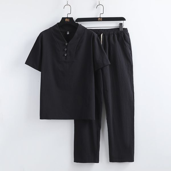 men's tracksuits arrival cotton and linen short sleeve tshirt shorts pant set solid shirttrousers home suits male size s3xl 230721, Gray
men's tracksuits arrival cotton and linen short sleeve tshirt shorts pant set solid shirttrousers home suits male size s3xl 230721, Gray