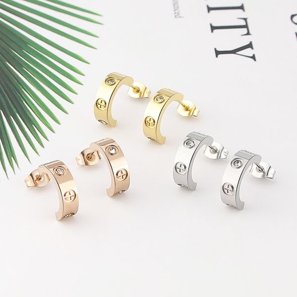 stud earrings titanium steel 18k rose stud gold love earrings for woman exquisite simple fashion c diamond ring lady earrings jewelry gift, Golden;silver
stud earrings titanium steel 18k rose stud gold love earrings for woman exquisite simple fashion c diamond ring lady earrings jewelry gift, Golden;silver