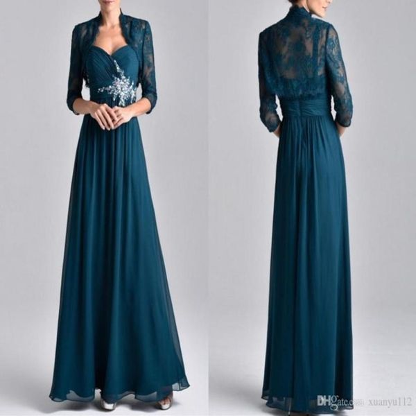 vintage teal blue chiffon mother dresses with sleeves lace jacket mother of the bride dresses ruched long formal evening gowns1901037, Black;red
vintage teal blue chiffon mother dresses with sleeves lace jacket mother of the bride dresses ruched long formal evening gowns1901037, Black;red