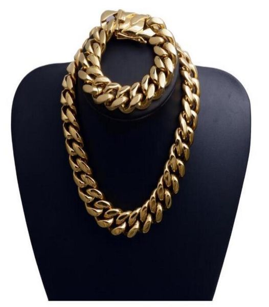 men039s cuban chain hip hop titanium steel stainless steel 22mm necklace 18k vacuum plating gold necklace bracelet set7062188, Silver
men039s cuban chain hip hop titanium steel stainless steel 22mm necklace 18k vacuum plating gold necklace bracelet set7062188, Silver