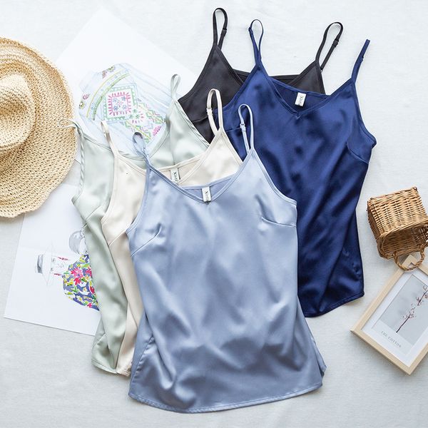 women's tanks camis 2023 summer women tank satin spaghetti strap vneck sleeveless vintage harajuku streetwear for girls 230721, White
women's tanks camis 2023 summer women tank satin spaghetti strap vneck sleeveless vintage harajuku streetwear for girls 230721, White