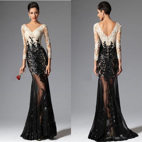 modest mermaid prom dresses 2021 formal dresses v neckline black and white lace evening dresses beaded pageant gowns2487
modest mermaid prom dresses 2021 formal dresses v neckline black and white lace evening dresses beaded pageant gowns2487