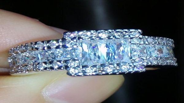victoria wieck luxury jewelry princess cut 10kt white gold filled white z gem simulated diamond women men wedding ring gift wi7534807, Golden;silver
victoria wieck luxury jewelry princess cut 10kt white gold filled white z gem simulated diamond women men wedding ring gift wi7534807, Golden;silver