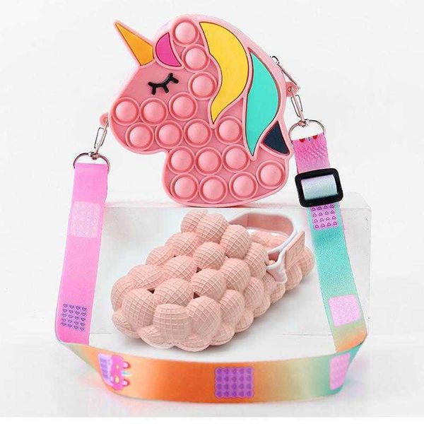 sandals children summer new slippers kids ultra-light peanut shoes girls bubble shoelaces with home unicorn cildren's bag 230417, Black
sandals children summer new slippers kids ultra-light peanut shoes girls bubble shoelaces with home unicorn cildren's bag 230417, Black