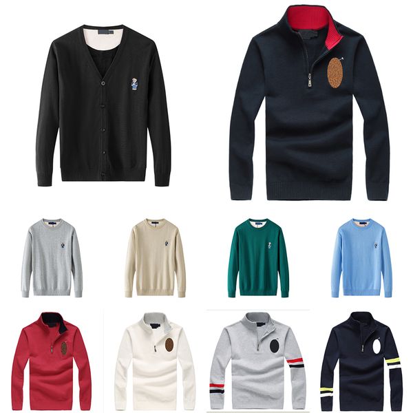 men's cardigan pullover sweater designer luxury ralphs polos classic outerwear fashion rl bear embroidered knit fabric laurens button k, White;black
men's cardigan pullover sweater designer luxury ralphs polos classic outerwear fashion rl bear embroidered knit fabric laurens button k, White;black