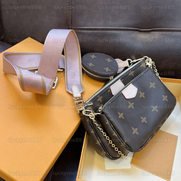 10a mirror quality designers 3 pieces mutil pochette bag womens brown canvas small handbag luxury crossbody shoulder gold chain strap bags w
10a mirror quality designers 3 pieces mutil pochette bag womens brown canvas small handbag luxury crossbody shoulder gold chain strap bags w