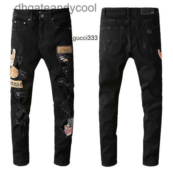 light jeans designer pants man 687 chao brand amirly blue embroidery printed patch elastic slim fit denim small foot hole high street jeans
light jeans designer pants man 687 chao brand amirly blue embroidery printed patch elastic slim fit denim small foot hole high street jeans
