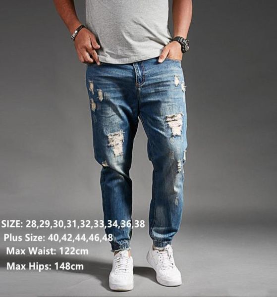 ripped jeans for men blue black denim mens jean homme harem hip hop plus size trousers 44 46 48 mens uomo fashions jogger pants9031509
ripped jeans for men blue black denim mens jean homme harem hip hop plus size trousers 44 46 48 mens uomo fashions jogger pants9031509
