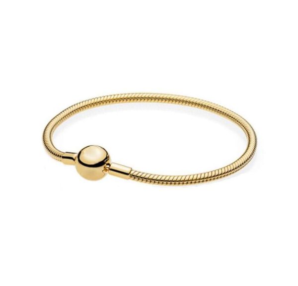 925 silver chain gold bracelet women fit diy charm jewellery bead accessory basic bracelets with origina box2234192, Black
925 silver chain gold bracelet women fit diy charm jewellery bead accessory basic bracelets with origina box2234192, Black