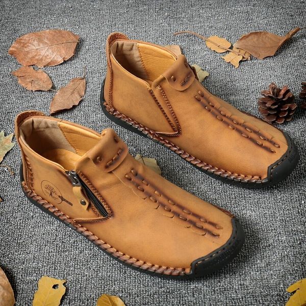 boots handmade leather men shoes casual slip on loafers breathable flats 230721, Black
boots handmade leather men shoes casual slip on loafers breathable flats 230721, Black
